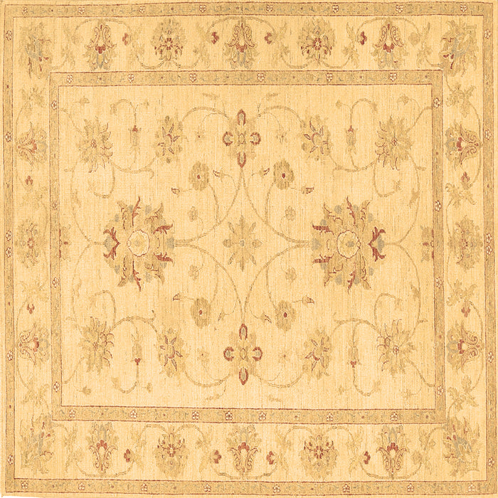 Square Oriental Brown Traditional Rug, tr1330brn
