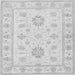 Round Machine Washable Oriental Gray Traditional Rug, wshtr1330gry