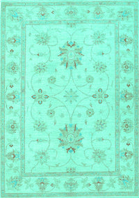 Oriental Turquoise Traditional Rug, tr1330turq