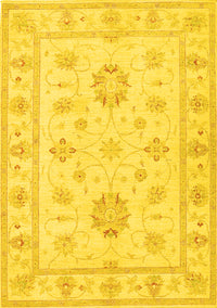 Oriental Yellow Traditional Rug, tr1330yw