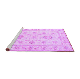 Sideview of Machine Washable Oriental Purple Traditional Area Rugs, wshtr1330pur