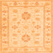 Serging Thickness of Oriental Orange Traditional Rug, tr1330org