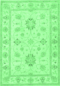 Oriental Emerald Green Traditional Rug, tr1330emgrn