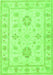 Oriental Green Traditional Rug, tr1330grn