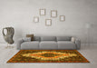 Machine Washable Persian Yellow Traditional Rug in a Living Room, wshtr1331yw