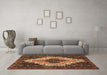 Machine Washable Persian Brown Traditional Rug in a Living Room,, wshtr1331brn