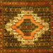 Square Persian Yellow Traditional Rug, tr1331yw