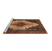 Sideview of Machine Washable Persian Brown Traditional Rug, wshtr1331brn