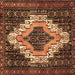 Square Persian Brown Traditional Rug, tr1331brn