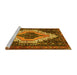 Sideview of Machine Washable Persian Yellow Traditional Rug, wshtr1331yw