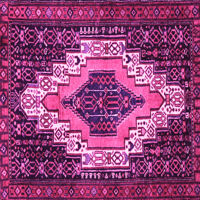 Square Machine Washable Persian Pink Traditional Rug, wshtr1331pnk