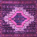 Square Persian Purple Traditional Rug, tr1331pur