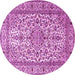 Round Persian Pink Traditional Rug, tr1332pnk