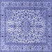 Square Persian Blue Traditional Rug, tr1332blu