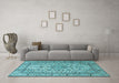 Machine Washable Persian Light Blue Traditional Rug in a Living Room, wshtr1332lblu