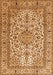 Serging Thickness of Machine Washable Persian Orange Traditional Area Rugs, wshtr1332org