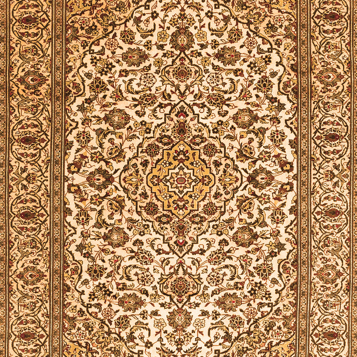 Serging Thickness of Machine Washable Persian Orange Traditional Area Rugs, wshtr1332org