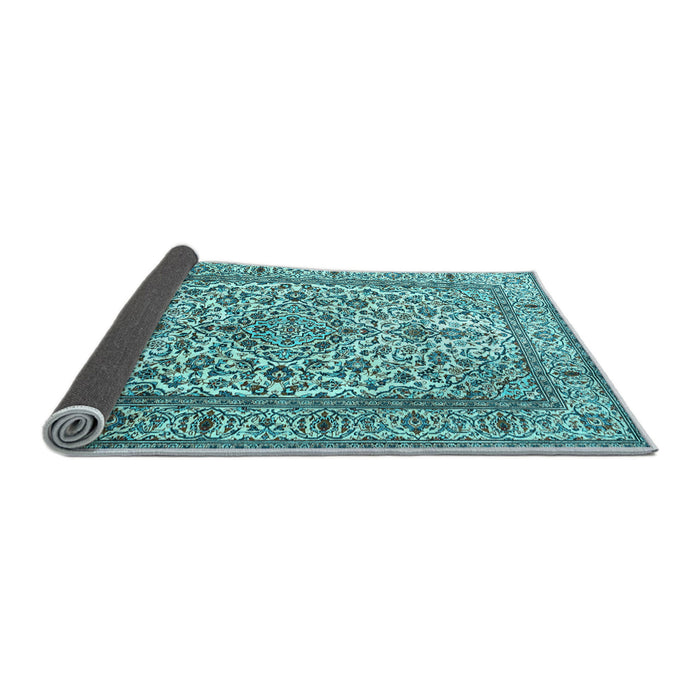 Sideview of Persian Light Blue Traditional Rug, tr1332lblu