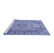 Sideview of Machine Washable Persian Blue Traditional Rug, wshtr1332blu