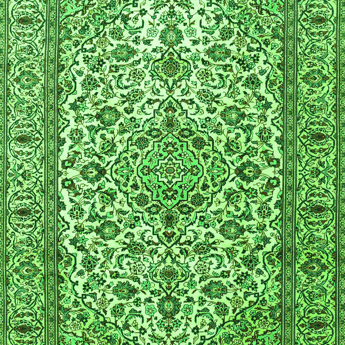Serging Thickness of Machine Washable Persian Green Traditional Area Rugs, wshtr1332grn