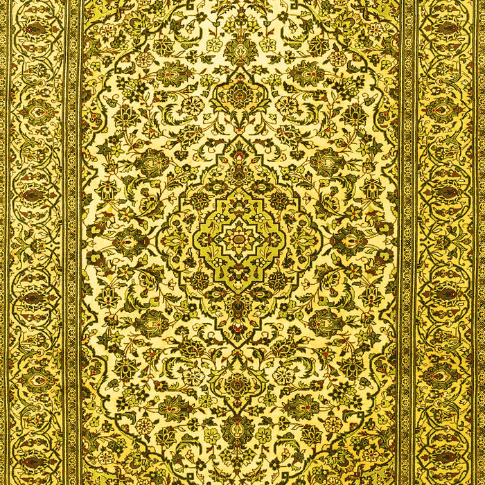 Machine Washable Persian Yellow Traditional Rug, wshtr1332yw