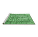 Sideview of Machine Washable Persian Emerald Green Traditional Area Rugs, wshtr1332emgrn