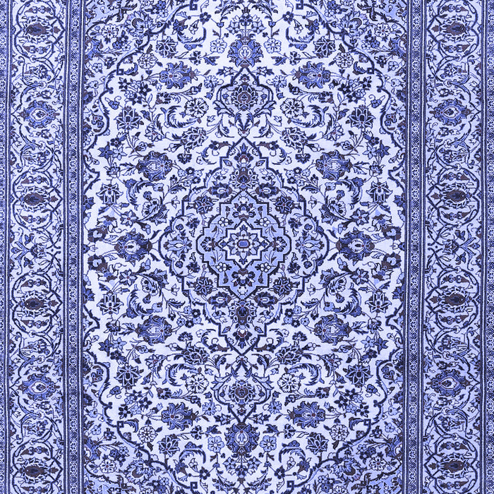 Machine Washable Persian Blue Traditional Rug, wshtr1332blu