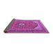 Sideview of Medallion Purple Traditional Rug, tr1333pur