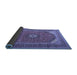 Sideview of Medallion Blue Traditional Rug, tr1333blu