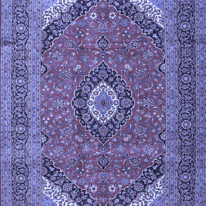 Medallion Blue Traditional Rug, tr1333blu