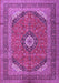 Machine Washable Medallion Purple Traditional Area Rugs, wshtr1333pur