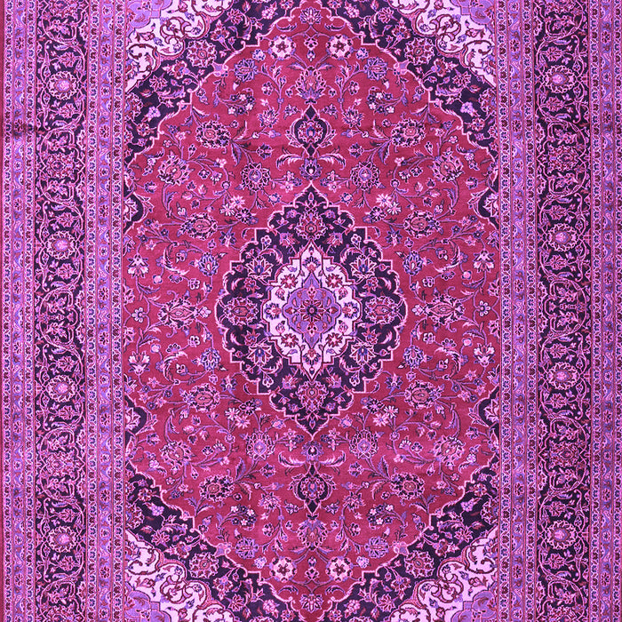Machine Washable Medallion Purple Traditional Area Rugs, wshtr1333pur