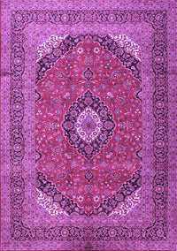 Medallion Purple Traditional Rug, tr1333pur