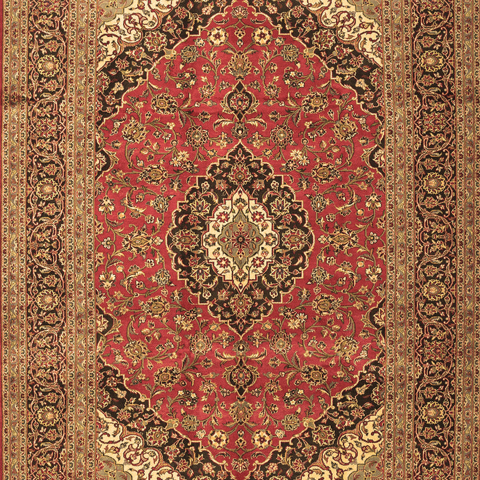Medallion Brown Traditional Rug, tr1333brn