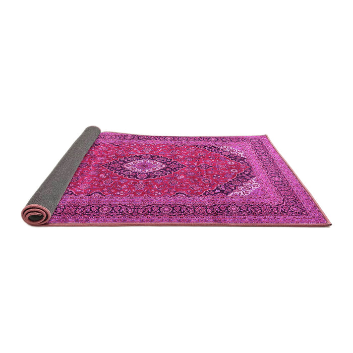 Sideview of Medallion Pink Traditional Rug, tr1333pnk