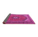 Sideview of Medallion Pink Traditional Rug, tr1333pnk