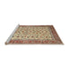 Sideview of Machine Washable Traditional Chestnut Brown Rug, wshtr1334