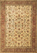 Machine Washable Persian Brown Traditional Rug, wshtr1334brn