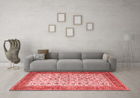 Machine Washable Persian Red Traditional Rug, wshtr1334red