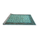 Sideview of Machine Washable Persian Light Blue Traditional Rug, wshtr1334lblu