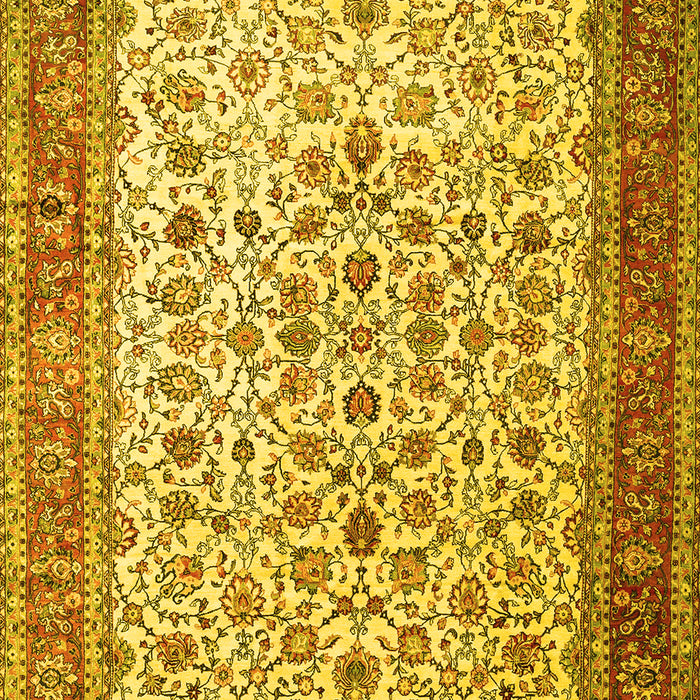 Machine Washable Persian Yellow Traditional Rug, wshtr1334yw