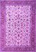 Machine Washable Persian Purple Traditional Area Rugs, wshtr1334pur