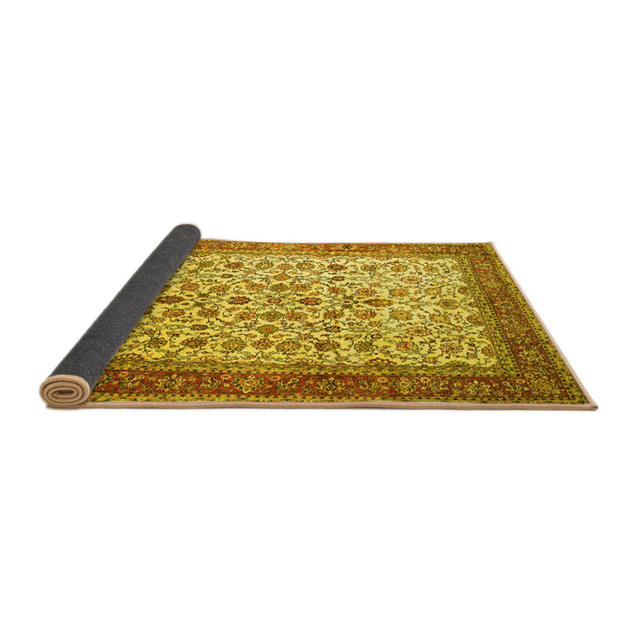 Sideview of Persian Yellow Traditional Rug, tr1334yw