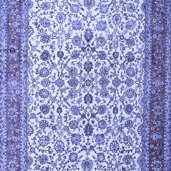 Machine Washable Persian Blue Traditional Rug, wshtr1334blu