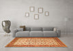 Machine Washable Persian Orange Traditional Area Rugs in a Living Room, wshtr1334org