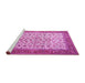 Sideview of Machine Washable Persian Pink Traditional Rug, wshtr1334pnk