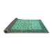 Sideview of Persian Turquoise Traditional Rug, tr1334turq