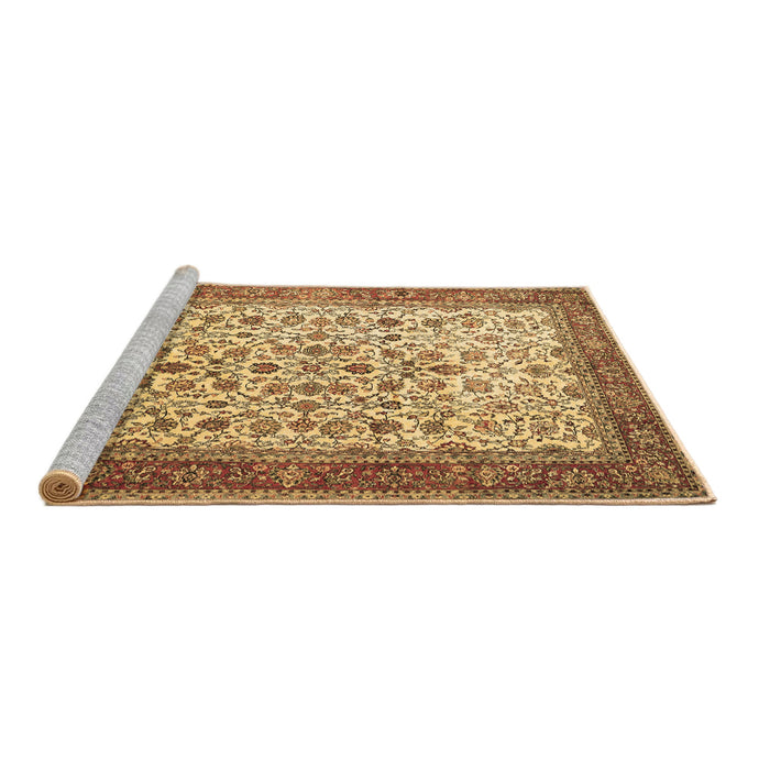Sideview of Machine Washable Persian Brown Traditional Rug, wshtr1334brn