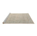 Sideview of Machine Washable Traditional Tan Brown Rug, wshtr1335