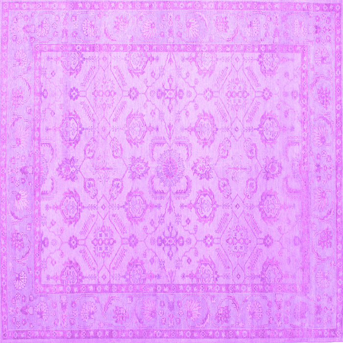 Square Oriental Purple Traditional Rug, tr1335pur